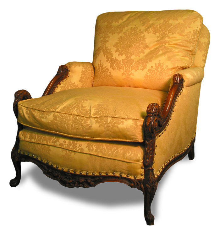 reupholstery of an old wooden chair
